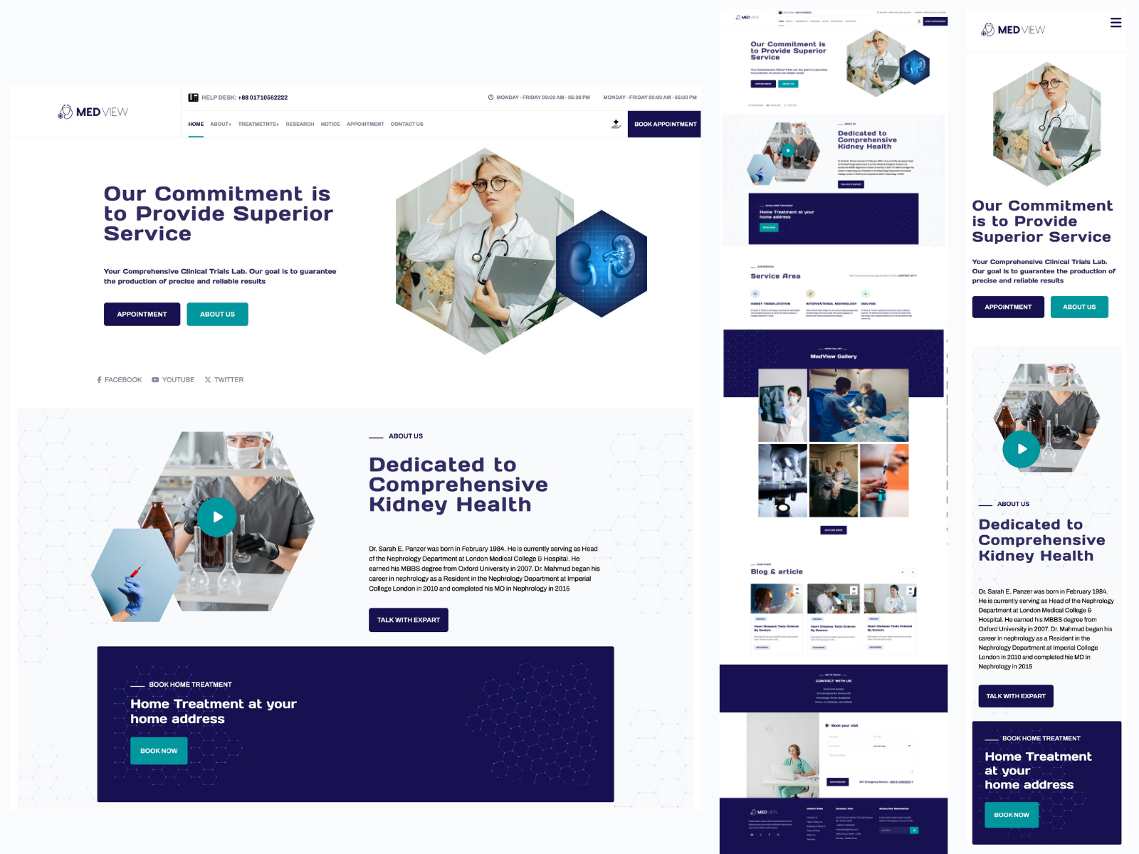 MedView responsive doctors website